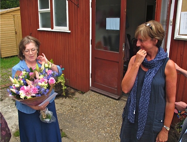 Barbara with successor Carolyn Stidston